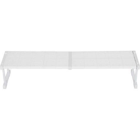 Étagère extensible empilable, charge max 55 kg, séparateur de rangement pour placard armoire buffet, longueur 87-108 cm (1/5)