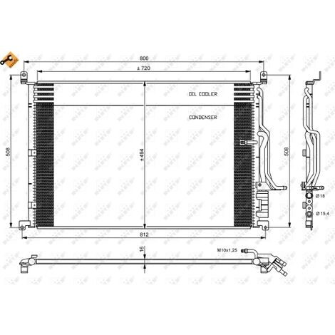 Condenseur, climatisation NRF 35923 AUDI 4E0260403F 4E0260403H 4E0260403J