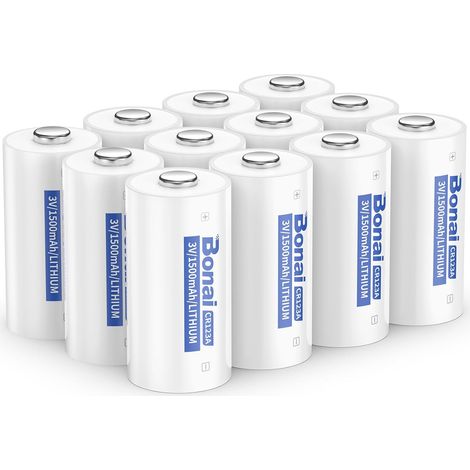 Lot de 12 Piles CR123A Lithium 3V 1500mAh de Haute Capacite (1/5)