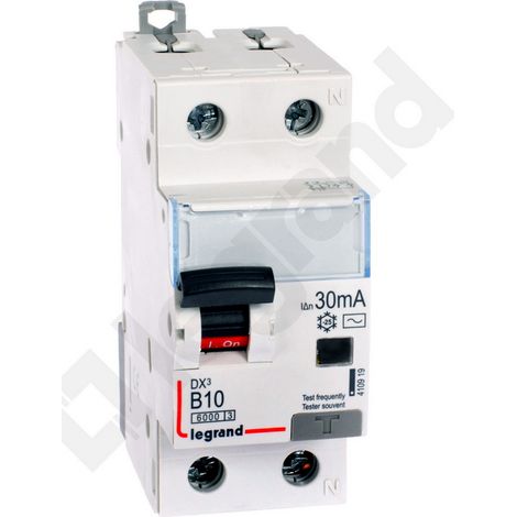 Disyuntor diferencial 2P 10A B 003A tipo AC P312 DX3 410919