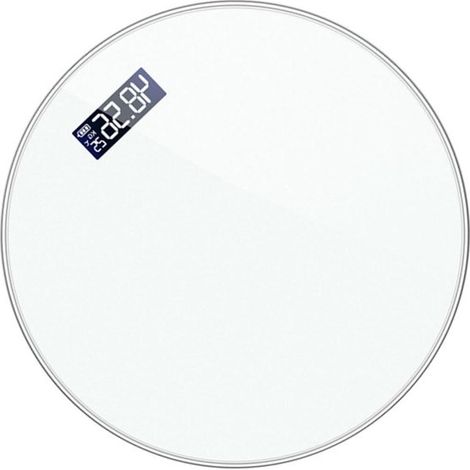 Balanza personal digital - Balanza de salud - Control de salud - Recargable por USB - 28x28cm - Blanca (1/5)