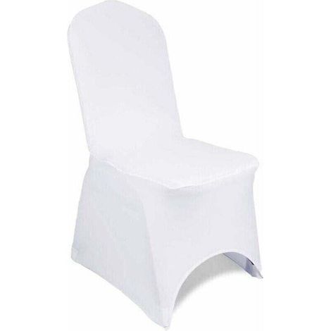 10 Stück Stretch-Spandex-Stoff-Stuhlhussen, abnehmbare, waschbare Stuhlhussen für Hochzeitsbankett, Zeremonie, Hotel, Esszimmer, Party-Dekoration (1/4)