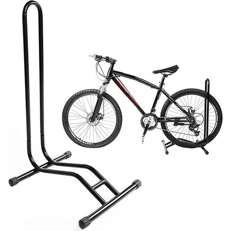 Lupex Shop – Rastrelliera supporto Portabici per 1 bici, con pneumatici da 35 a 60 mm, in acciaio, da Pavimento Esterno