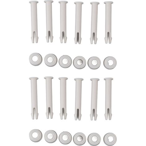 Irovami Kit de fixation pour piscine (lot de 12) : chevilles et boulons de fixation en PVC, compatibles avec INTEX 28270 et 28272 (7 cm/2,8 po). (1/5)