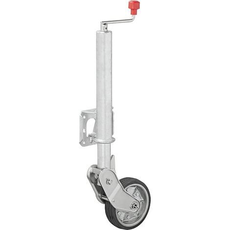 Roue jockey jante metallique de 60 mm pneu en caoutchouc plein capacite de charge de 500 kg (1/5)