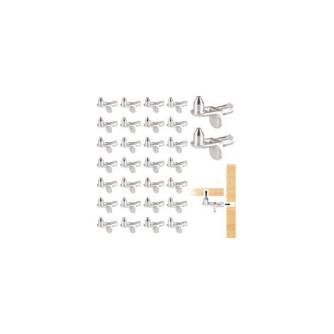 Regalträger, 30 Stück Regalstifte, 5 mm L-förmige Träger für Schränke, Möbel, Regalwinkel - Crezuo