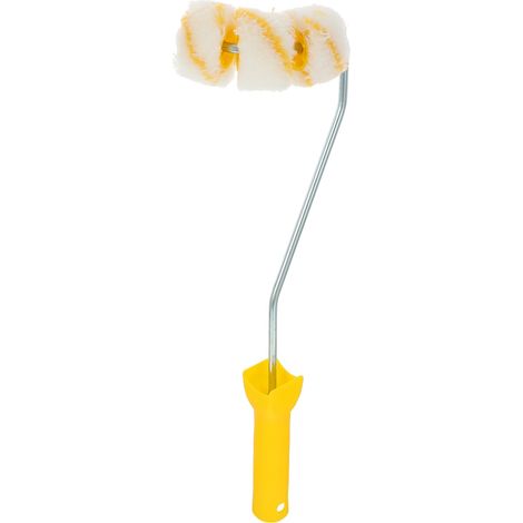 Pinceau Spécial Tuyau 3 Roues avec Poignée Ergonomique Brosse À Rouleau pour Peinture Surfaces Courbes Tuyaux Et Barres Métalliques (1/4)