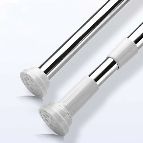 royaluxe -50-80 Tringle Rideau Douche Sans Percage -Tringle Extensible Pour Rideau De Douche Barre À Tension De Douche Tige Barre Inox Téléscopique