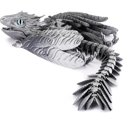 3D-gedrucktes, gefiedertes Wyvern-Drachenspielzeug, robustes Dekomodell für Wohnzimmer und Schlafzimmer