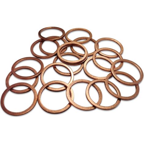Joint de vidange cuivre de 17x21 mm - 20 pieces