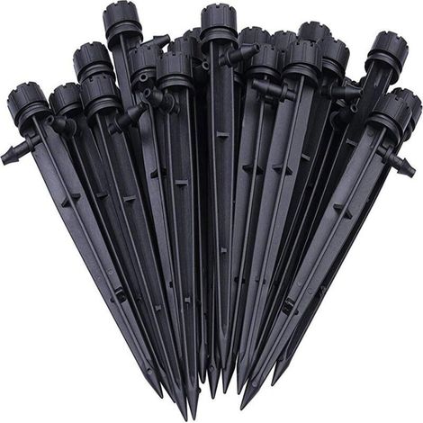 100 goteros de tubería de riego ajustables, sistema de riego por goteo automático, microaspersores para plantas, invernadero, jardín, bricolaje -