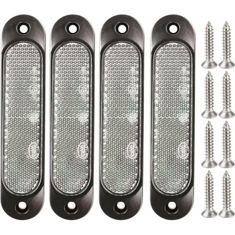 Set mit 4 LED-Positionsleuchten (27 LEDs) für Anhänger (12–24 V), kompatibel mit Lkw, Bussen, Booten, Wohnmobilen, Nutzfahrzeugen, SUVs und UTVs (weiß). – Crezuo (1/5)