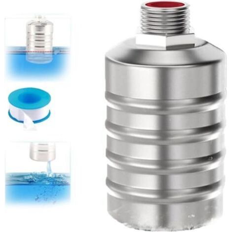 Válvula de agua, acero inoxidable 304, control de nivel de agua totalmente automático, válvula flotante / modelo interno corrugado de 4 puntos (entrada de agua superior) (1/5)