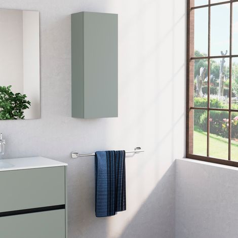 Inda - Pensile bagno con anta DX e ripiano 30x80 cm - Verde (1/4)
