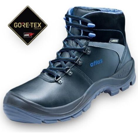 [NEUWERTIG] B-Ware Atlas Sicherheitsschuh Arbeitsschuhe GTX 745 GORE TEX S3 Gr 49 Weite 10 Schwarz (1/2)