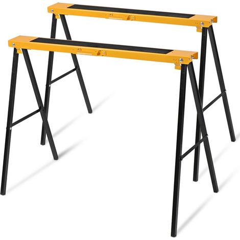 Twin Pack Folding Saw Horse Heavy Duty Sawhorses Compact Power Tools Workhorse (1/5)