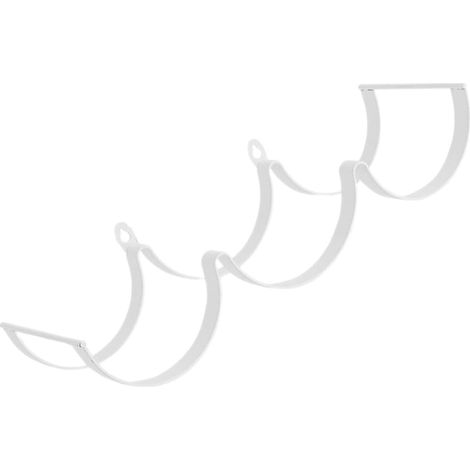 Porte-papier toilette mural en fer blanc, design ondulé, étagère à 3 (1/5)