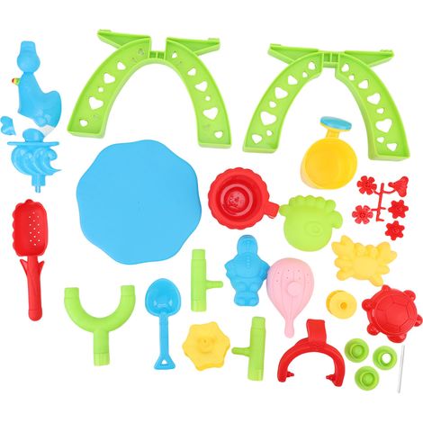 Table d'eau et de sable pour enfants, 3 niveaux, multifonctionnelle, grande table avec chaise, idéale pour la plage, le jardin ou la maison. (1/5)