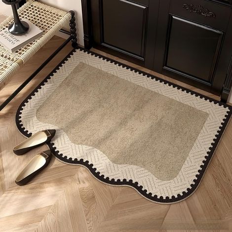 Paillasson Exterieur Entree, Anti Paillasson Interieur Entree, Lavable Tapis Antidérapant d'Entrée Intérieur, Resistant Pluie Paillassons pour Exterieur Terrasse, Chien (Kaki 2,80x120cm) (1/5)