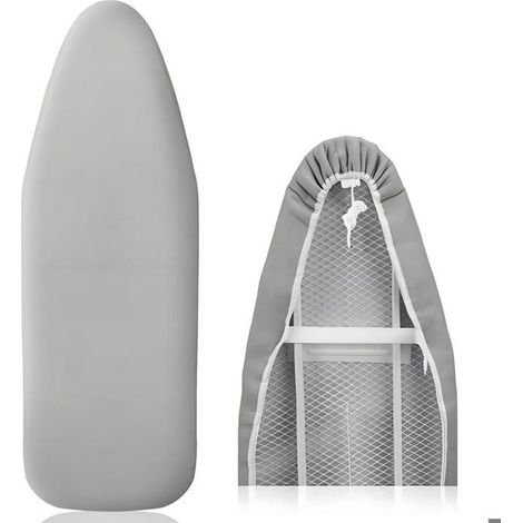 Housse de Table à Repasser en Coton-Taille Universelle - Antidérapante, Élastique, Installation Facile Compatible Repassage à