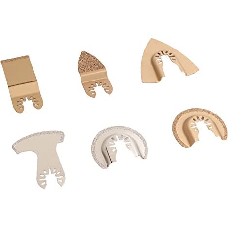 Ensemble de Lames Scie Oscillantes, Machine à Tailler le Bois Pivotant et cimenté pour 6 Pièces, Accessoires d'outils, Lame d'ustensile Polyvalente, Boucher, Rondelles - (1/5)