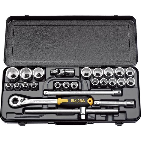 Draper 50648 Elora Metric Socket Set, 1/2"" Sq. Dr. (25 Piece) (1/5)
