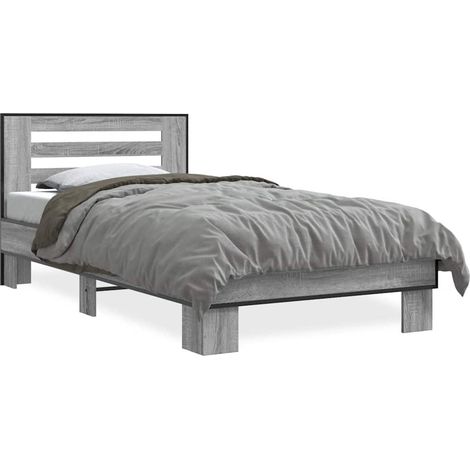 Maison Exclusive - Giroletto Grigio Sonoma 100x200 cm Legno Multistrato e Metallo (1/5)