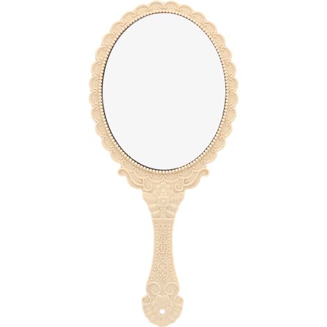 Miroir à main rétro avec poignée, miroir de maquillage et miroir de voyage (1/5)