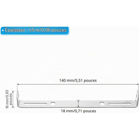 Ceiling Mount Bracket 140 mm with Screws Washer Nut (1/4)