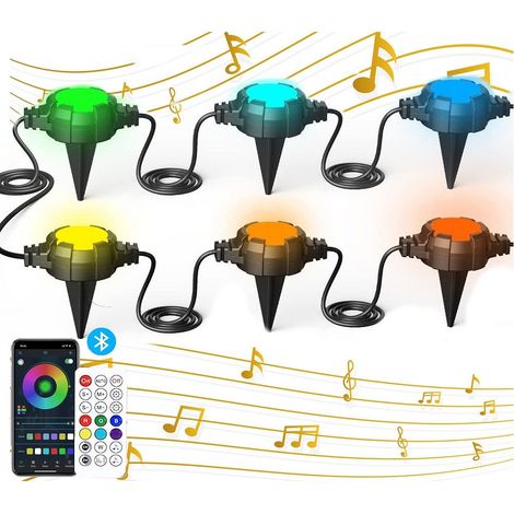 TRADE SHOP - Catena Luminosa Solare Crepuscolare Led Rgb Rgbw Smart Bluetooth Ip65 Luce 13 Mt - (1/5)