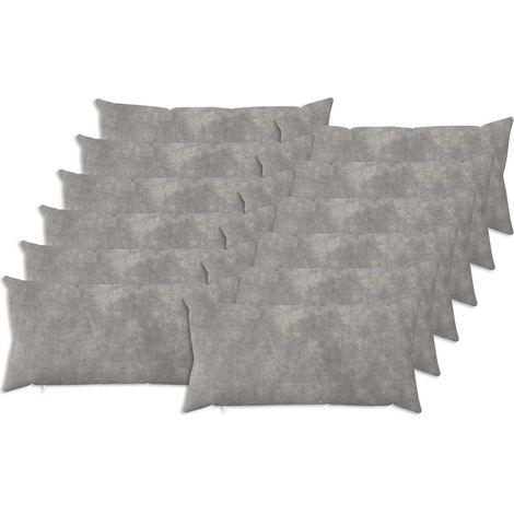 Funda de almohada 12 pcs HEERLEN Gris Claro 40 x 80 cm vidaXL (1/5)