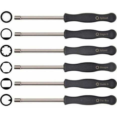 Kit de 6 tournevis de réglage carburateur compatible Husqvarna McCulloch Poulan pour tronçonneuse et débroussailleuse