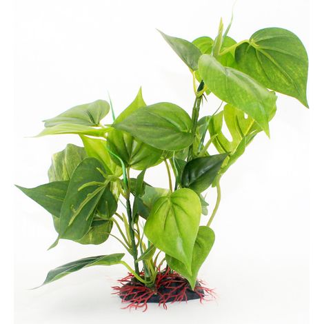 Plante artificielle d'aquarium de 30 cm, aspect réaliste, feuilles vertes décoratives (1/5)
