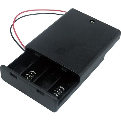 Porte-pile 4 x RS PRO AAA, raccordement Fils ( Prix pour 1 ) (1/2)