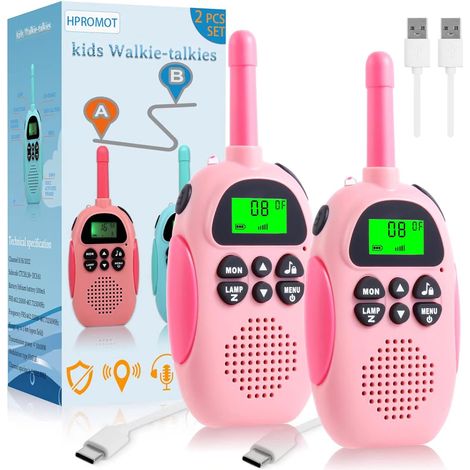Talkies-walkies pour enfants, lot de 2 talkies-walkies rechargeables, ZQKLA-AquaForge (1/5)