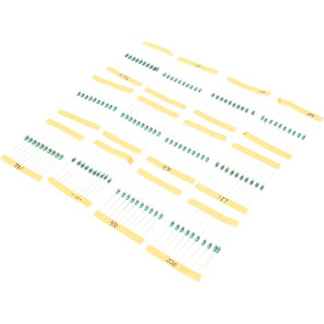 Ensemble de 120 inductances annulaires colorées de 1/4 W avec 12 couleurs d'inductance pour composants électroniques (1/5)