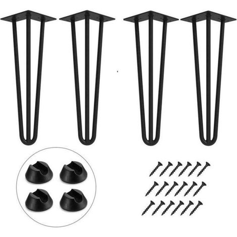 Pieds de Table - - 40cm - Métal - Finition Brillante - Set de 4 (1/3)