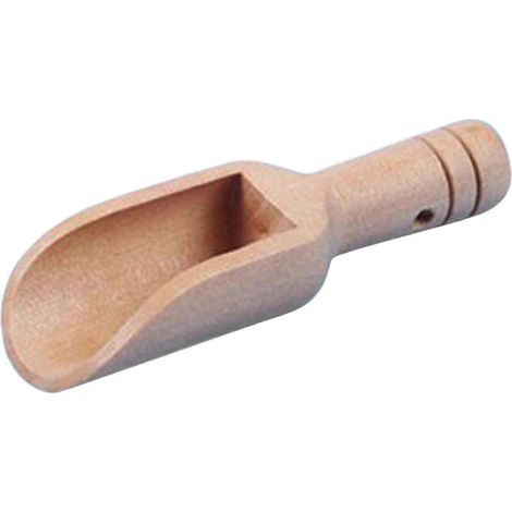 Petite cuillère en bois à manche court, idéale pour les bonbons, le sel et les épices. (1/4)
