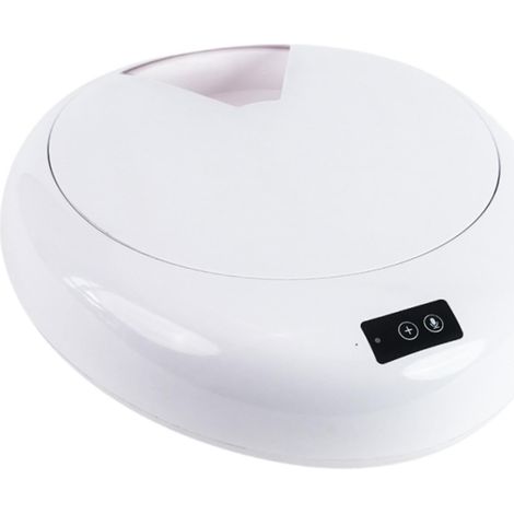 Distributeur Automatique croquettes pour Chat et Chiot, avec Plateau Amovible et minuterie pour 6 Repas. Idéal pour la Maison. Convient également, Blanc (1/5)
