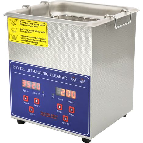 Nettoyeur Ultrasonique Numérique Acier Inoxydable Chauffe Minuterie Industriel PS-08A (1/5)
