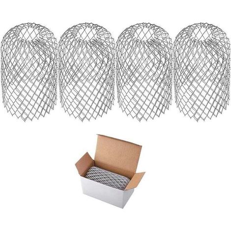 4 Pièces Accessoire pour gouttière,Gardes de Gouttière en Métal Tamis de Filtre,Extensible Crépine de pour Descente de Gouttière Accessoires (1/5)