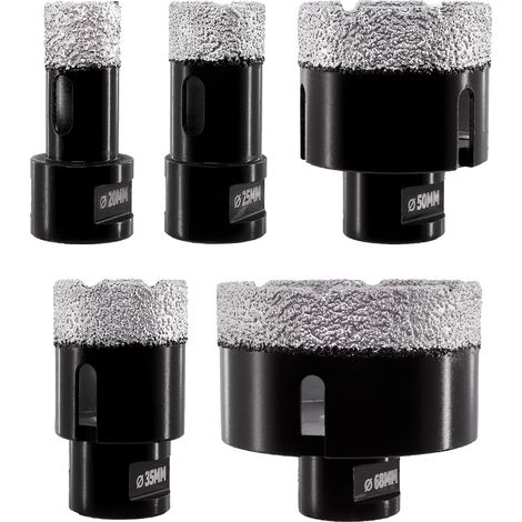 Forets Diamant - 5PCS 20/25/35/50/68MM Trépans de Forage Diamant (1/5)
