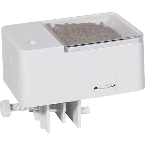Automatischer Fischfutterspender, einstellbarer 50-g-Futterautomat mit 4 Timern, batteriebetrieben, Aquarienzubehör für Reisen und Urlaub.