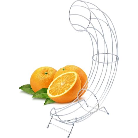 Novaliv 1x porte-orange distributeur d'oranges 9x44x32cm en acier chromé élégant et robuste alternative parfaite pour bol à fruits distributeur de