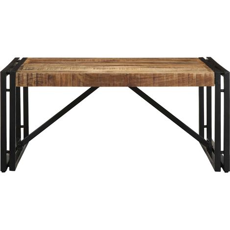 Table basse,Table d'appoint,Table de Salon 80x80x35 cm bois de manguier massif brut CFW23459 (1/5)
