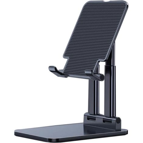 Universeller, faltbarer Ständer, kompatibel mit Desktop-Smartphones und Tablets – Schwarz (1/2)