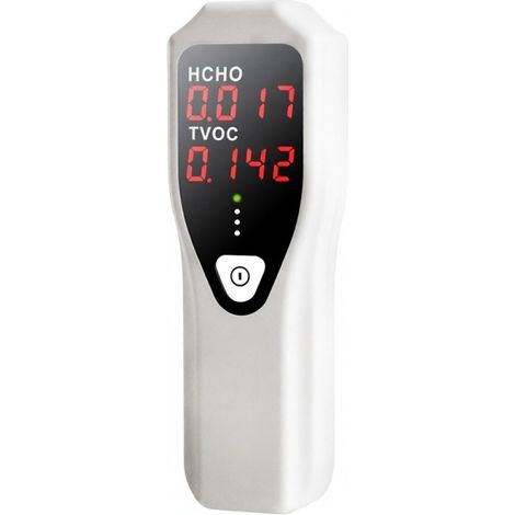 Tragbarer Formaldehyd-Detektor von NOYAFA, Raumluftqualitätsmonitor für HCHO und TVOCs mit akustischem Alarm und LED-Anzeige für Hauslüftungssysteme (1/5)