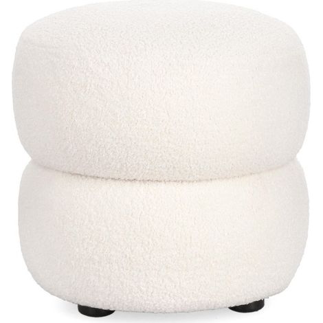 Pouf rond D41 en tissu - LENNY (1/4)