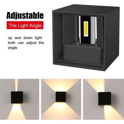 Applique murale - - 12W - Aluminium - LED - Extérieur Noir (1/2)