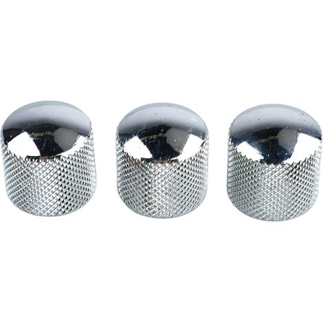 Bouton de volume argenté pour basse électrique (lot de 3) (1/5)